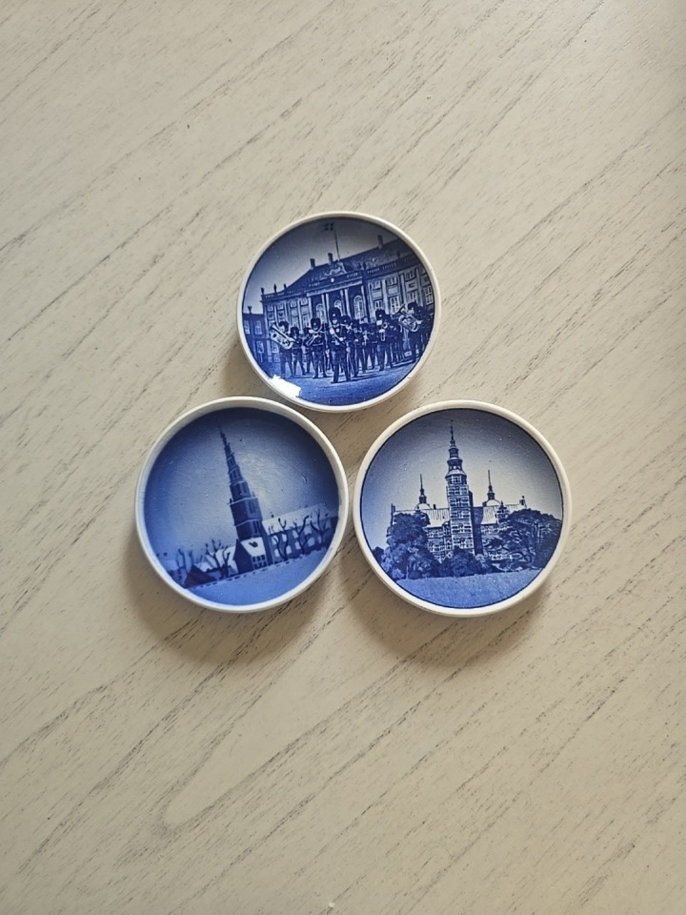 Royal Copenhagen Denmark (3) Porcelain Mini Plates